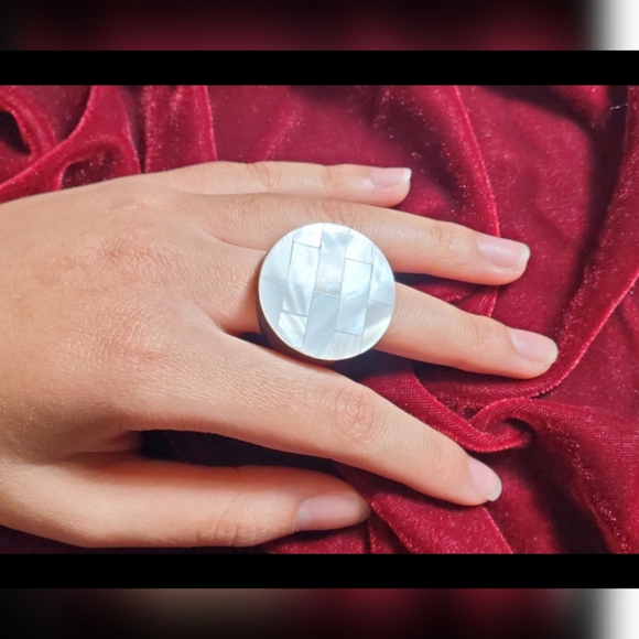 Vtg. Brown Cuff Bracelet and Ring set - Picture 2 of 6